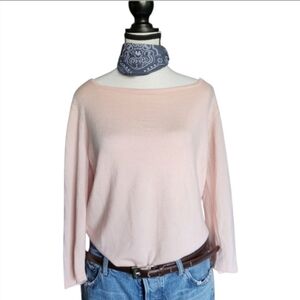 Saks Fifth Avenue Light Pink Scoop Neck Sweater